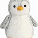 Aurora Playful Pompom Penguin Stuffed Animal - Vibrant Companions - Endless Fun - Gray 11.5 Inches