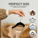 Utopia Home Velvet Hangers 50 Pack  Luxury Non-Slip Slim Suit & Coat Hangers, Strong Space-Saving Clothes Hangers with Pants Bar and 360 Swivel Hook  Black