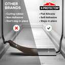 Floor Cord Cover by X-Protector  5 Overfloor Cord Protector  Self-Adhesive Power Cable Protector  Silicone Cord Protector  Ideal Extension Cord Cover to Protect Wires On Floor (60 in) (Grey (Big Hole))