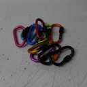 Carago Carabiner Clips with Screw Gate, 10 Pack Carabiners Hiking Clips with 7.5mm Diameter Aluminum Rod