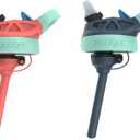 Contigo Kids Water Bottle with Redesigned AUTOSPOUT Straw, 14 oz, 2-Pack (Coral/Safari & Blueberry/Jade Vine)