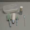 Momcozy Bottle Brush Kit with Push-Press Foam Design - Newborn Essentials Gift, Portable Cleaning Tool for Home & Travel, Baby Bottle Cleaner Brush for Breast Pumps & Nipples, Green (Press Bubble Style)