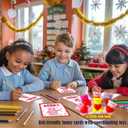 Valentines Day Gifts for Kids Classroom Bear Squishes, School Party Favors Exchange with Cards 24 PCS (Red)