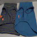 cyeollo 2 Pack Dog Sweater Fleece Vest Pullover Sweatshirt Dog Jacket Reflective Stretchy Lightweight Pet Clothes Cold Weather Coats for Medium Dogs Boy Navy & Grey (XX-Large (35-58lbs))