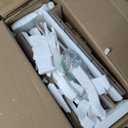 Nightstand with Charging Station, OKD 18'' Industrial & Farmhouse Square End Table w/ 2 Drawers & Open Cubby, Rustic Mesh Drawer Sofa Side Table w/Storage for Bedroom, Living Room Office, Antique White. 