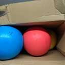 Champion Sports Rhino Skin Dodgeball Set 6 Soft Foam Dodgeballs with Tear-Resistant Coating, Grip Surface, Low Bounce, Mesh Bag, Indoor & Outdoor Playground or PE Class Ball Set 7"