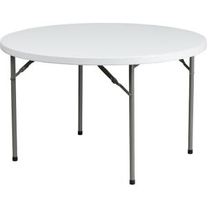 Flash Furniture Elon 4' Round All-Occasion Plastic Folding Event Table, Foldable Portable Banquet Table for Indoor/Outdoor Events, White Flash Furniture Elon 4' Round All-Occasion Plastic Folding Event Table, Foldable Portable Banquet Table for Indoor/Outdoor Events, White