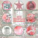 HMASYO Small Christmas Tree with Lights and Ornaments, 22 Inch Pink Tabletop Mini Christmas Tree with Light, Star Topper, DIY Artificial Table Top Xmas Tree for Holiday Indoor Home Decoration