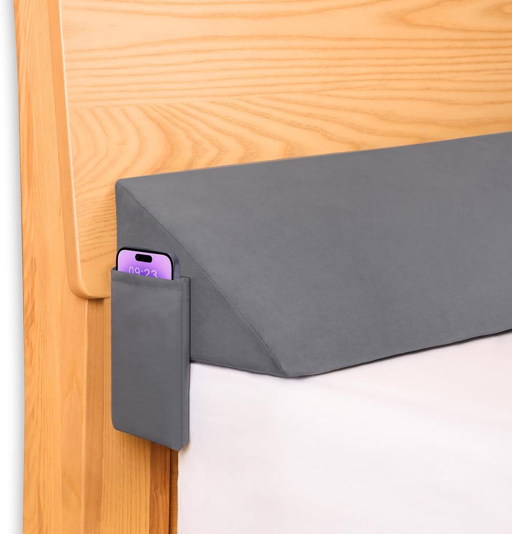 King Size(76"x10"x6") Bed Wedge Pillow for Headboard Pillow Gap Filler/Mattress Wedge Gap Close 0-6'' Fill headboard and Mattress