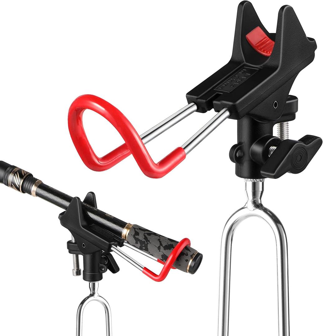 PLUSINNO Fishing Rod Holders - Upgraded 360 Degree Adjustable Fishing Pole Stand Equipment for Bank, Beach, Gift for Men