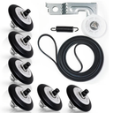 For LG Dryer Roller Kit 4581EL2002L Lg Dryer Drum Roller Kit Idler Pulley 4581EL2002C Bearing Version 4400EL2001A 4561el3002a Dryer Belt Replacement Kenmore Dryer Belt Rollers (9PCS)