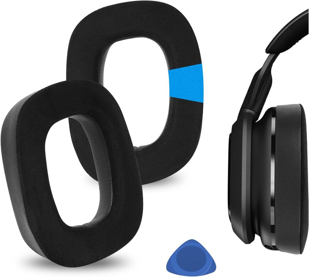 Geekria Sport Cooling-Gel Replacement Ear Pads for Logitech G Astro A30 Headphones Ear Cushions, Repair Parts (Black)