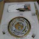 Pendant Light Fixtures, 7inch Modern Glass Pendant Lighting, Brass Color Kitchen Island Pendant Lights, Height Adjustable Pendant Lighting (Brass Color, 1 Pack)