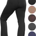 STRETCH IS COMFORT Plus Size High Waist Bootcut Yoga Pants Women|Flare Leggings for Women|Pants Pockets Capri and Full-Length (Black, XXL)