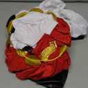 Kids Toga Costume Roman Robe Greek God Outfit Halloween Cosplay Costume Accessories Set (10-11 Years, Red)