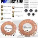 25Ft 1/4 & 3/16 Brake Line Kit,Copper Plated Brake Line Repair Kit Includes Single/Double Brakes Lines Flaring Tool Kits & 32 Inverted Fittings,Professional Brakes Lines Flare Tool Kits