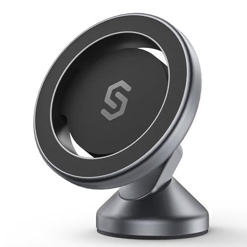 SYNCWIRE for MagSafe Car Mount - 360 Rotation Magnetic Phone Holder for Car Dashboard, Strong Magnets Car Phone Holder Mount Compatible iPhone 16 Pro Max 15 14 13 12,Samsung - MagSafe Car Accessories