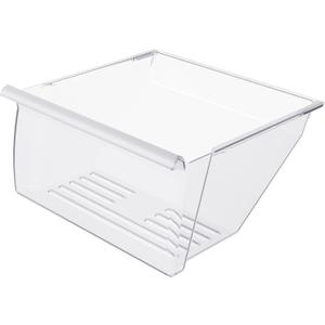 HECASA 2188664 Crisper Pan Drawer (Lower) Replacement for WP2188664 Compatible with Whirlpool, Kenmore, Maytag, Kitchen Aid Refrigerator W/White Handle