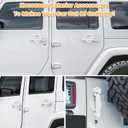 E-cowlboy Door Handle Cover Inserts+Tailgate Handle Cover+Recess Guard for 2007-2018 Jeep Wrangler JK JKU Sports Sahara Freedom Rubicon Unlimited Exterior Accessories (White 15PCS)
