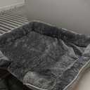 Orthopedic Dog Bed with Sides - Dog Sofa Beds for Large Dogs, Supportive Foam Pet Couch Bed with Washable Removable Cover, Waterproof Lining and Non-Slip Bottom, Grey - L-Plus (38.0"L x 28.0"W x 6.5"Th)