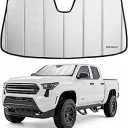Custom Fit 2024-2026 Tacoma Windshield Sun Shade for Toyota Tacoma 2024 2025 2026 - Upgraded 6-Layer with Triple Laminate Core Front Window Shade - Accordion Folding Design with Storage Bag