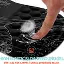 Ergonomic Mouse Pad Wrist Support with Memory Foam Massage Bulge, Carpal Tunnel Pain Relief Mousepad Wrist Rest for Mouse(12x8 inch,Sea Wave)
