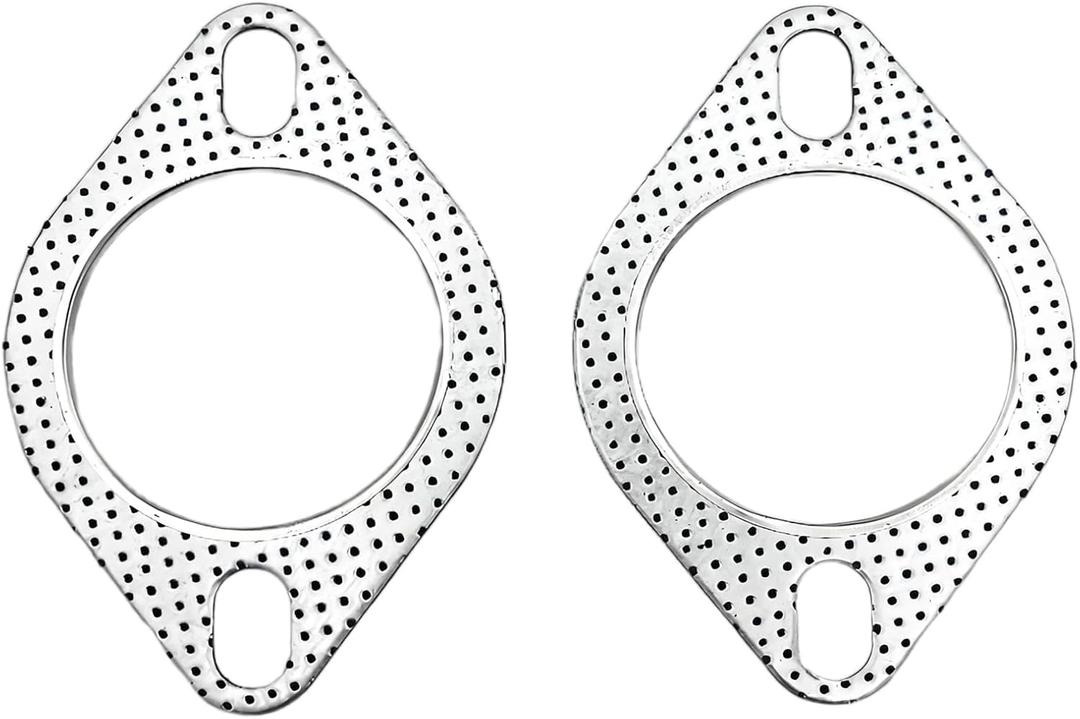 2PCS Automobile Exhaust Gasket, Exhaust Manifold Gasket, Strong Sealing And Rust-Proof, Suitable For Most Exhaust Pipe Sealing Purposes (2.5IN)