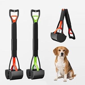 Sunbaba 2 Pack 32 Inch Foldable Dog Pooper Scooper,Dog Poop Pick Up Tool for Large&Small Dogs,Sturdy & Light Weight,Easy to Carry and Clean