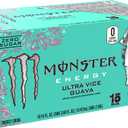Monster Energy Ultra Vice Guava, Sugar Free Energy Drink, 16 Ounce (Pack of 15) (EXP 10/31/26)
