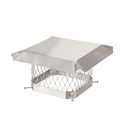 Shelter 9" x 9" Single Flue Bolt-On Chimney Cap, Fully Assembled, Stainless Steel