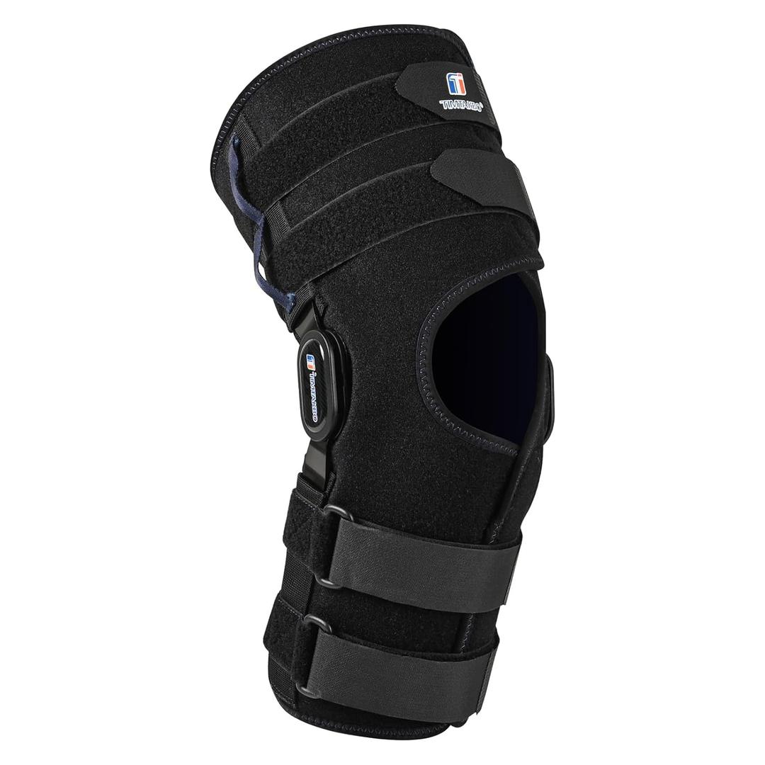 Knee Braces for Knee Pain Women Men, 16inch Hinged Knee Brace with for Side Stabilizers Meniscus Tear Knee Pain ACL MCL Injury Recovery Wraparound Knee Support with 4 Adjustable Compression Straps