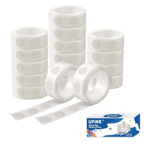 UPINS 1500 Pcs Point Dots Balloon Glue Removable Adhesive Point Tape, 15 Rolls Double Sided Dots Stickers for Craft Wedding Decoration (12mm)
