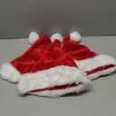 LINAYE 3 Pack Christmas Santa Hats for Adults - Extra Thicken Velvet Santa Claus Hats for Women, Men, Fluffy Plush Xmas Christmas New Year's Eve Party Supplies for Adults Teenagers