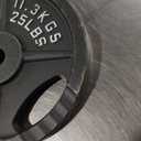 Fitvids Olympic 2-Inch Cast Iron Plate Weight Plate for Strength Training and Weightlifting, Two Hole Style, 25LB Pair