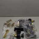 Ladder Rack Ratchet Straps with J-Hook (4 PCS), 1.4" Black Square Tube Mount, 1.5" Wide x 7.5' Long Black Retractable Ratchet Tie Down Strap Roof Rack, 500 lbs Load Heavy Duty, Cargo Buckle Lock Strap