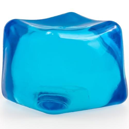 MUYMUT Sensory Stress Cube – High-Density Gel-Filled Ice Cube Squishy Fidget Toy for Anxiety Relief, Slow Rising, ADHD & Focus Aid, for Kids & Adults – 2.1", 1Pc, Blue