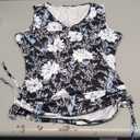 Zeagoo Womens Tank Tops Summer Ruched Top V Neck Sleeveless Drawstring Side Casual Trendy Shirts 2025 M