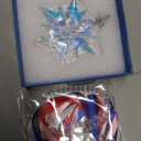 2026 Annual Christmas Ornaments Crystal Snowflake Star, Sparkly Crystal Ornaments for Christmas Tree, Beautiful Christmas Ornaments for Women Girls