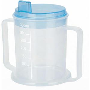Life Healthcare Adult Drinking Cup for Elderly  300ml Non Spill Cups  Dishwasher Safe Non-BPA Plastic Two Handled Cup for Elderly  Plastic Beakers for Adults, Disability People