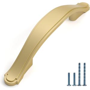 AOOTOCH 10 Pack Brushed Gold Cabinet Pulls 3 Inch Kitchen Cabinet Handles Kitchen Handles for Cabinets Gold Drawer Pulls Dresser Pulls Cupboard Handles
