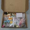 40Pcs Fairy Garden Accessories Miniature Garden Ornaments Kit with Mini Animal Plant Fairies Furniture House Figures Bulk for Micro Landscape DIY Terrarium Potted Plants Dollhouse Decor