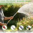 Jet Nozzle Power Washer for Garden Hose, Upgraded High Pressure Washer Wand with 3 Color-Coded Nozzles, Hydro Jet Power Washer for Car Washing, Window, Patio & Outdoor Cleaning