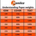 Hamilco 8x8 Black Cardstock Paper 80 lb Cover Card Stock 100 Pack