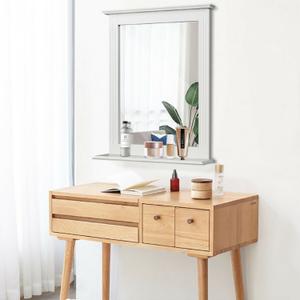 Wall-Mounted Multipurpose Vanity Mirror with Shelf Wall-Mounted Multipurpose Vanity Mirror with Shelf