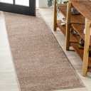 JONATHAN Y Haze Solid Low-Pile Beige Runner Rug 2x8, Coastal,Bohemian,Minimalist,Classic, Easy-Cleaning for Living Room,Bedroom,Kitchen,Pet Friendly,Non-Shedding (SEU100G-28)