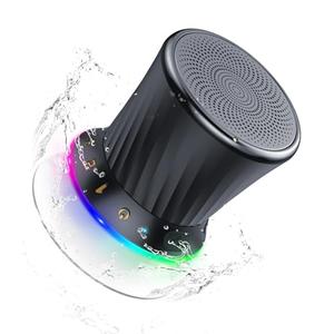 ZYHKON Bluetooth Shower Speaker, IPX5 Waterproof Portable Speaker with Suction Cup, Deep Bass Mini Bluetooth 5.3 Speaker with Built-in Mic, 8H Playtime for Bathroom, Pool, Travel