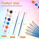 20 Pack Mini Acrylic Paint Set,12 Colors Acrylic Paints Strips for Kids&Adults Craft Paint,280 PCS Kids Painting Kit Container Strips Storage, Perfect for Home Birthday Classroom Party Favors, 0.09 Fl Oz
