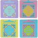 CHONNFEASTT 4PCS Mahjong Coasters for Drinks: Diatomite Cool Table Drink Unique Coasters - Mah Jongg Gifts and Accessories for Game Night, Mah Jong Club Birthday Party, Home Bar, Office (Chinoiserie)