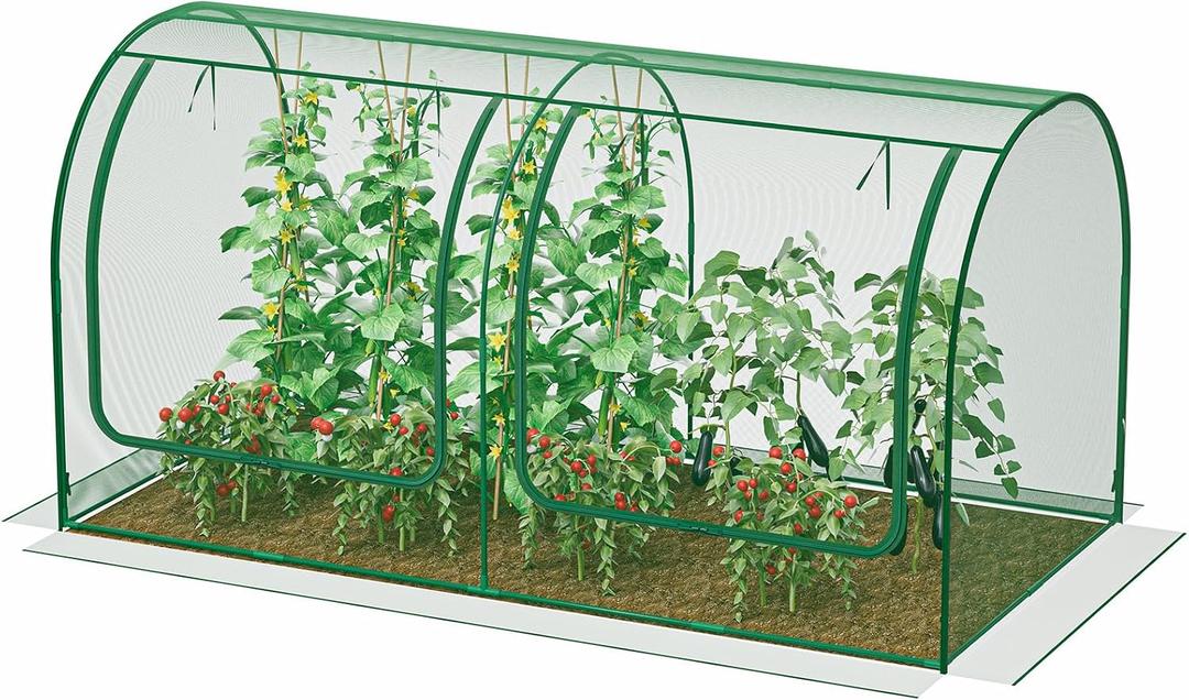 SPECILITE 98x49x49in Garden Plant Netting Mesh Cover for Raised Bed, Green
Roll-up Zipper Door, for Vegetables Fruits, Large Tunnel Gardening Net