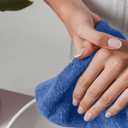 Avalon Towels Cotton Washcloths (Pack of 60) Size 12x12 Inches, 100% Ring Spun Cotton, Soft & Absorbent Face Towels, Gym Towels, Hotel and Spa Quality, Reusable Fingertip Towels (Blue)